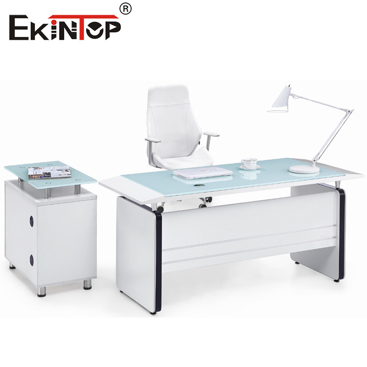 modern glass office desk