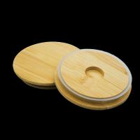 Buy cheap 65mm Storage Jar Bamboo Lid Customized logo With Silicon Gasket product