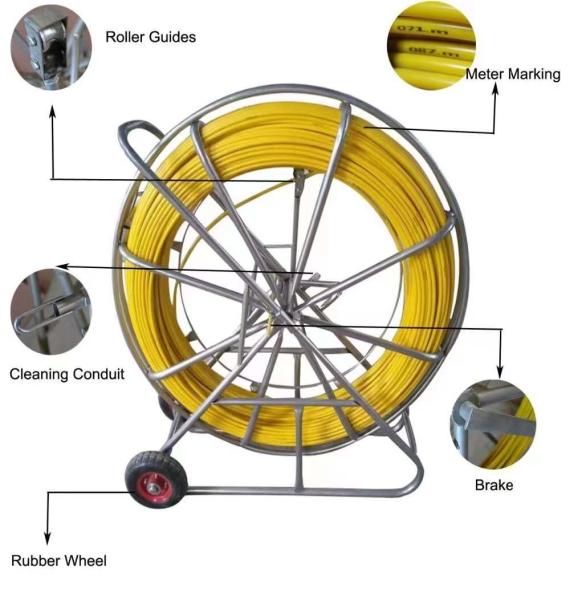 Buy cheap 9mmx150m Fiberglass Duct Rodder , Fish Tape Conduit Rodding Equipment from wholesalers