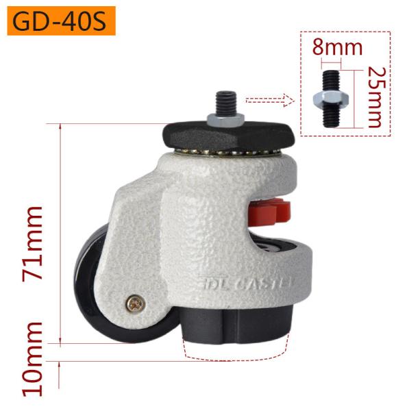 Buy cheap EDL 50kg-1000 Kg Caster Wheels , Threaded Leveling Castor Wheels GD Series GDS from wholesalers