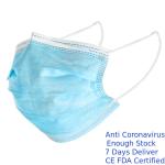 Anti Viral 3 Ply Non Woven Face Mask Hypoallergenic Easy Put On / Take Off