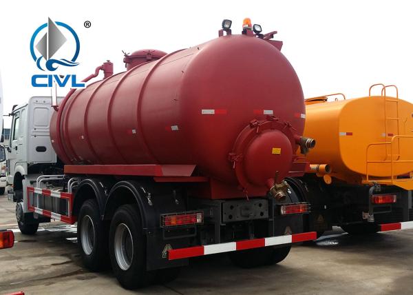 Buy cheap 6x4 12m3 SINOTRUK HOWO 336hp Sewage Pump Truck With Safety Belts Tires12.00R20 With Middle lifting and Rear Cover from wholesalers