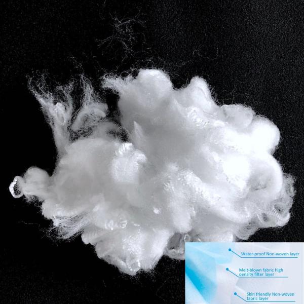 Buy cheap 3D×51mm Bicomponent Polyester Fiber For Meltblown N95 Face Mask from wholesalers