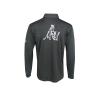 Buy cheap 180GSM Lapel Collar T-SHIRT & POLO Red Buttons Black Long Sleeve T Shirt from wholesalers