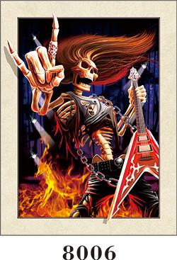 Buy cheap Cool Skeleton Painting 5D Lenticular Wall Poster 4 Colour 3D UV Printing from wholesalers