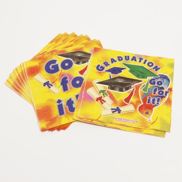 Buy cheap 250 * 250mm Printing Paper Napkin 2 PLY Custom Logo Flower Decoration For Child from wholesalers