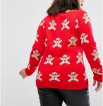 snowman design adult clothing longsleeve plus size women red xxxxl christmas