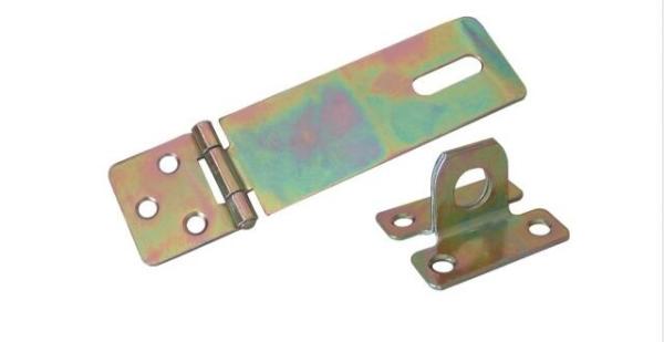 Buy cheap Garages Safety Hasp And Staple Hardware Weatherproof Brass Plated from wholesalers