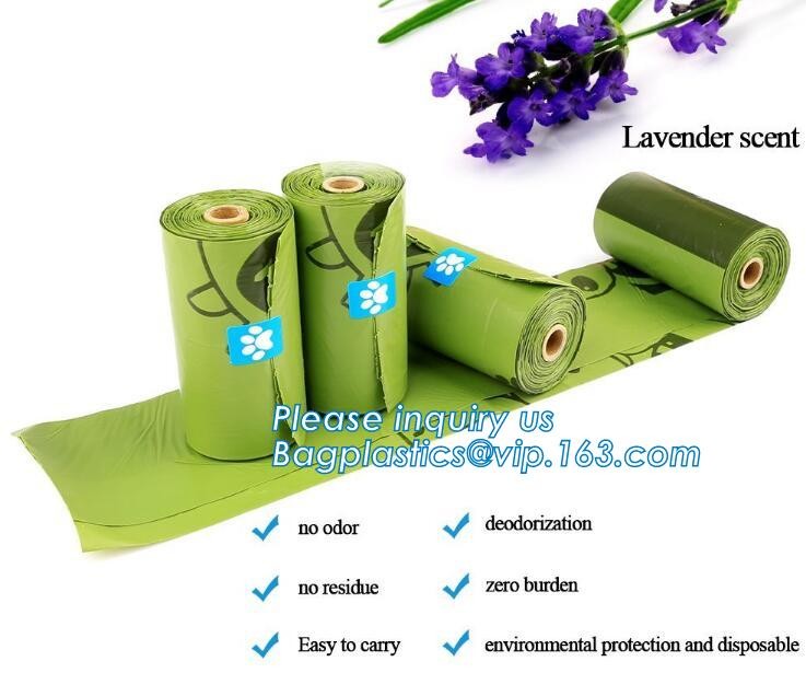 security factory sales biodegradable pet waste dog poop bag, Heavy Duty Custom Biodegradable PE Dog Poop Pet Waste Bags