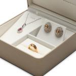 PU Leather Jewelry Packaging Box For Ring Pendant Necklace Earrings Storage Gift