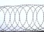 Buy cheap Galvanized razor wire coils  anti-rust razor blade barbed wire for cross razor type decorative barbed wire fancing from wholesalers