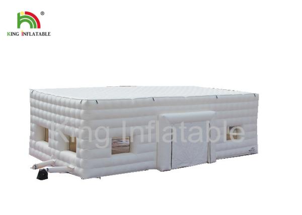 Buy cheap Sewn White PVC Inflatable Stitching Cube Tent Waterproof With Blowers from wholesalers