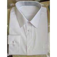 Buy cheap 45X45 Yarn Count Mens Casual White Long Sleeve Shirt Personalized Custom Design product