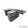 Buy cheap Aluminum Alloy Electric Supermarket Checkout Counter With Convey Belt from wholesalers