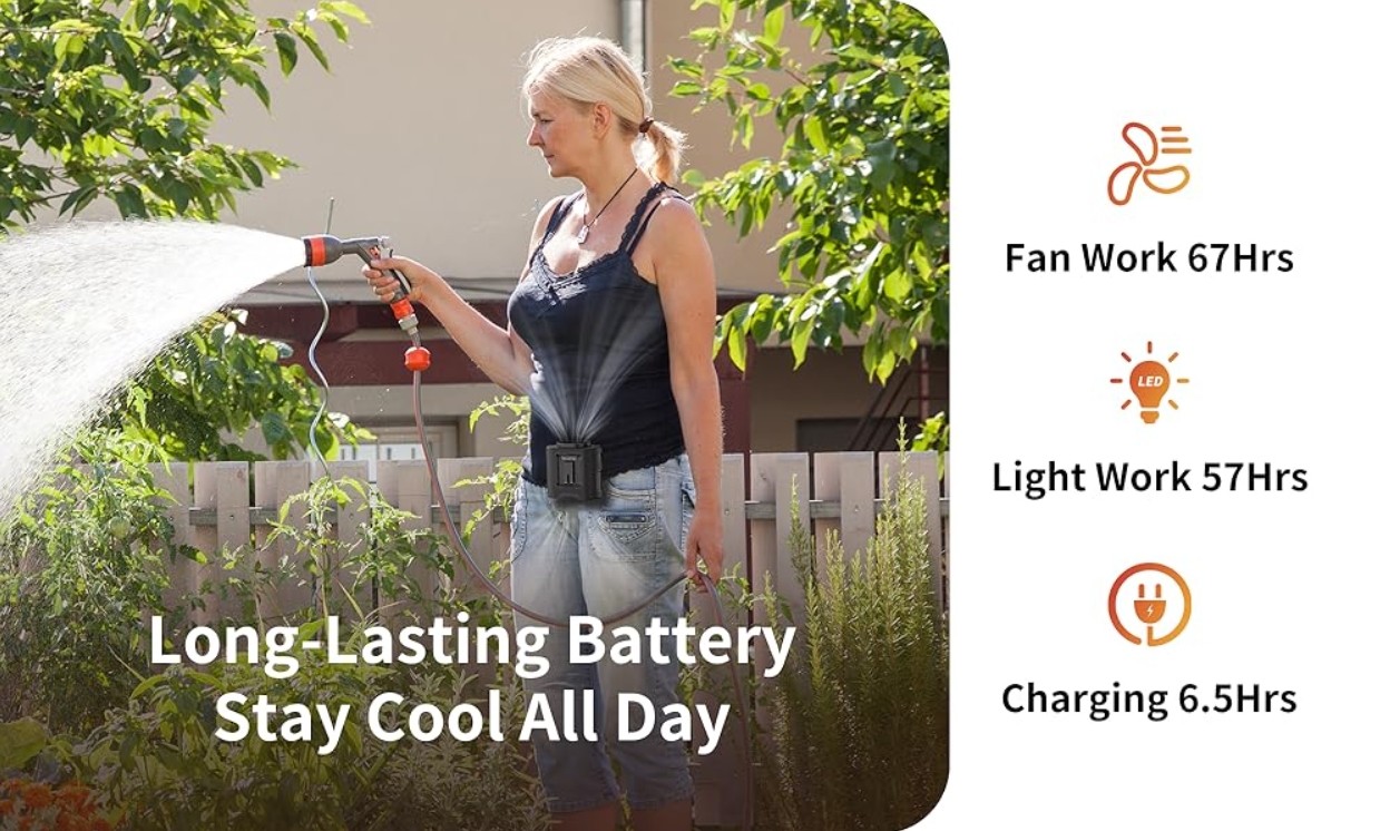 Socool Fan Clip Fan 14500mAh Indoor And Outdoor 4 Speed Levels Type-C Power Source Rechargeable Fan For Cooling