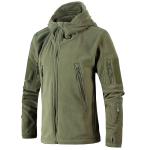 Outdoor Autumn Mens Mountain Jacket , Multi Pocket Fleece Jacket With Hood