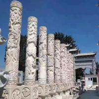 Buy cheap D500 Marble Stone Sculpture Hand Carved Dragon Gate Roman Marble Column product