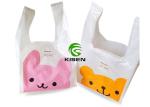 White Vest Style PE Plastic Bag For Supermarket T - Shirt Packaging Portable