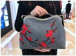 Purse retro frame and fabric Liberty Women's Noble Rose Embroidered Beaded
