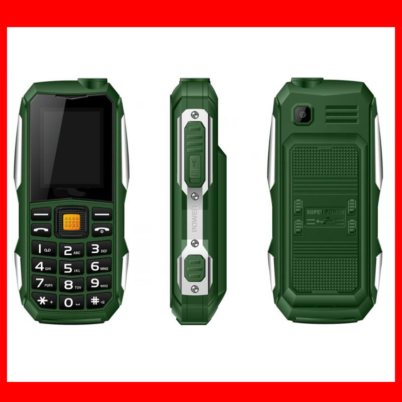 1.77 long standby battery tough military mobile phone with strong light high volume rugged tough phone