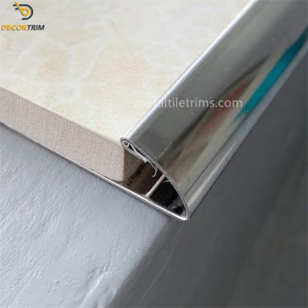 Buy cheap Stainless Steel Tile Trim Silver / Black Tile Edge Trim Corner Outside Corner from wholesalers
