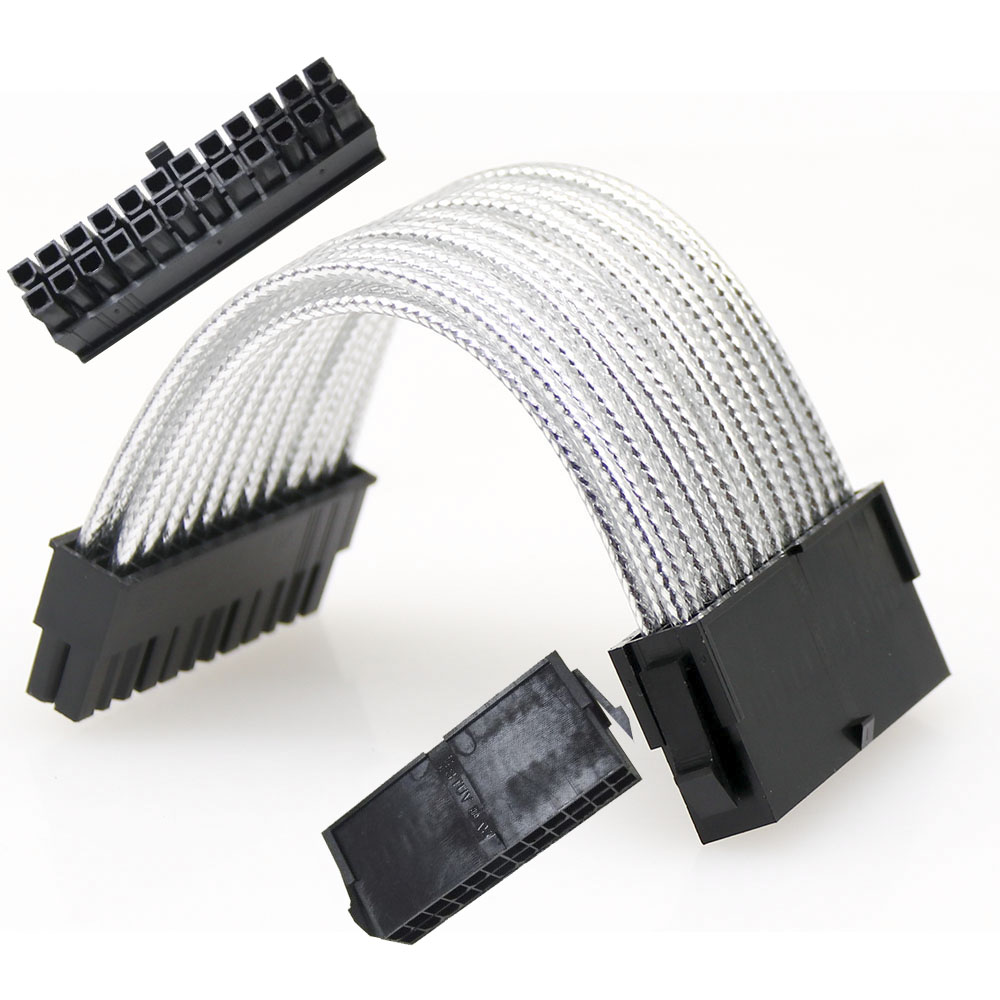 Double Layer 24Pin Female to Male RGB Lights Extension Cable 200mm 18 AWG