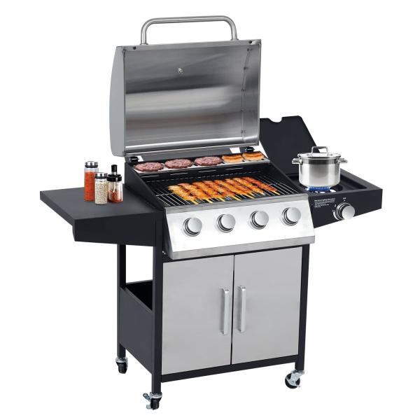 Buy cheap Commercial Outdoor BBQ Gas Grill with Stainless Steel Construction and Side Bunner from wholesalers