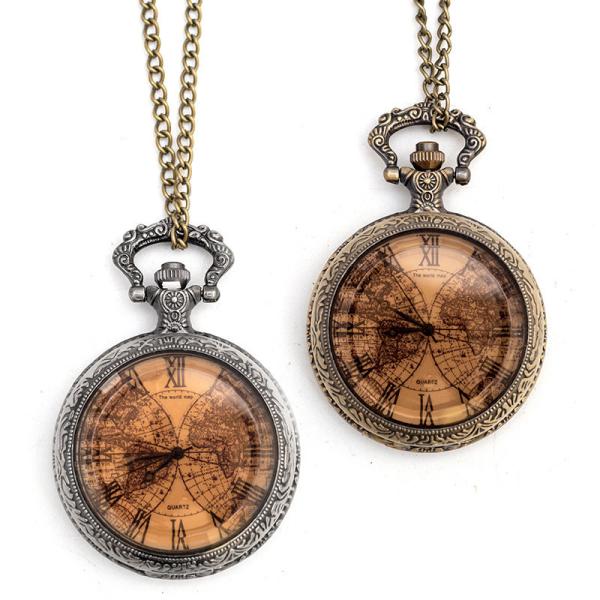 Buy cheap Retro Vintage Pocket Watch Clock Quartz Movt With 0.8m Chain from wholesalers
