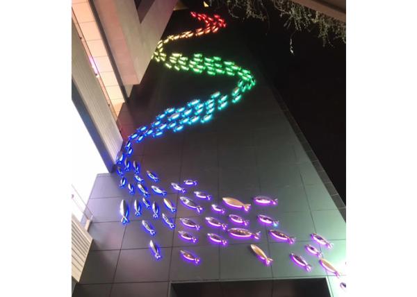 Buy cheap Outdoor Decorative Stainless Steel Lighting Metal Fish Sculpture from wholesalers