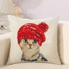 Buy cheap Funny cat Throw Pillow Cover Outdoor Home Decor Cute Animal Cushion Case Square for Sofa Couch Kids Bed Decorations from wholesalers