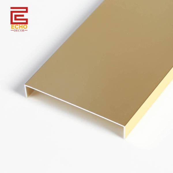 Buy cheap Matte Gold Listello Tile Border Trim Aluminum Home Depot Metal Tile Trim For Kitchen from wholesalers