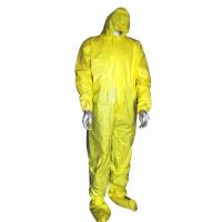 Buy cheap Microporous Disposable Protective Coverall Safety Protective Clothing Type 5 / 6 product