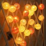 LED Light String , Battery-Operated, Mood Lighting, White/Grey/Brown Christmas