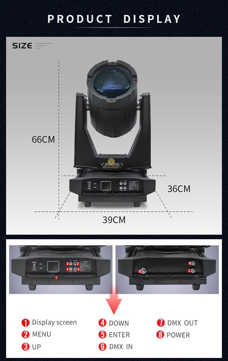 RoHS Waterproof Moving Head Light 350w 17r Outdoor Sharpy Beam Moving Head Light