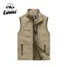 Buy cheap Casual Stand Collar Sleeveless Blank Wear Outdoor Utility Hunting Knitted Plus Size Waistcoat Mens Gym Mesh Vest from wholesalers