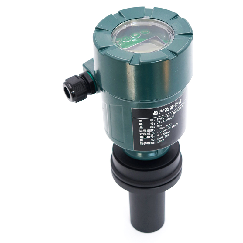 IP 67 Ultrasonic Liquid Level Transmitter , 4 20mA Oil Tank Level Sensor