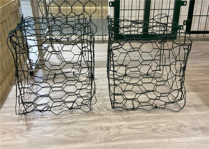 Pvc Coated / Galvanized Hexagonal Wire Mesh Gabion Basket For Retaining Wall