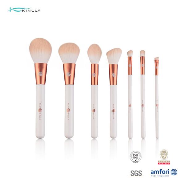 Buy cheap Travel Synthetic Hair 7PCS Rose Gold Cosmetic Brush Wooden Handle from wholesalers