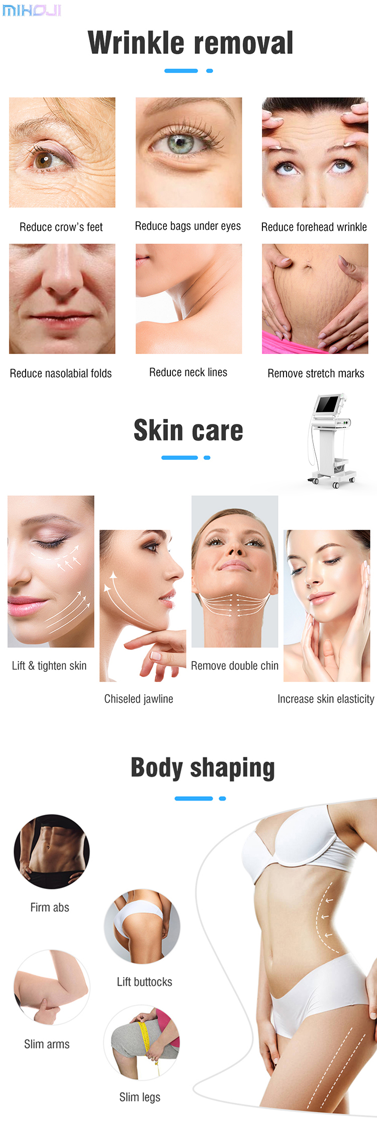 13D Hifu Body Slimming Machine Dual Handles Ultrasonic Hifu Vaginal Machine