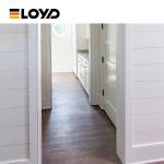 Custom Tempered Wood Glass French Doors Interior Powder Coating