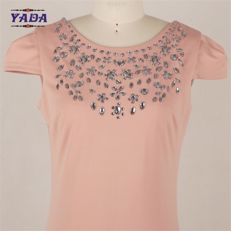 Crystal beads new style office prom fashionable big size evening dress dresses for women