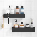 Drill-Free Rustproof Adhesive Shower Organizer Stainless Steel Shower Rack for