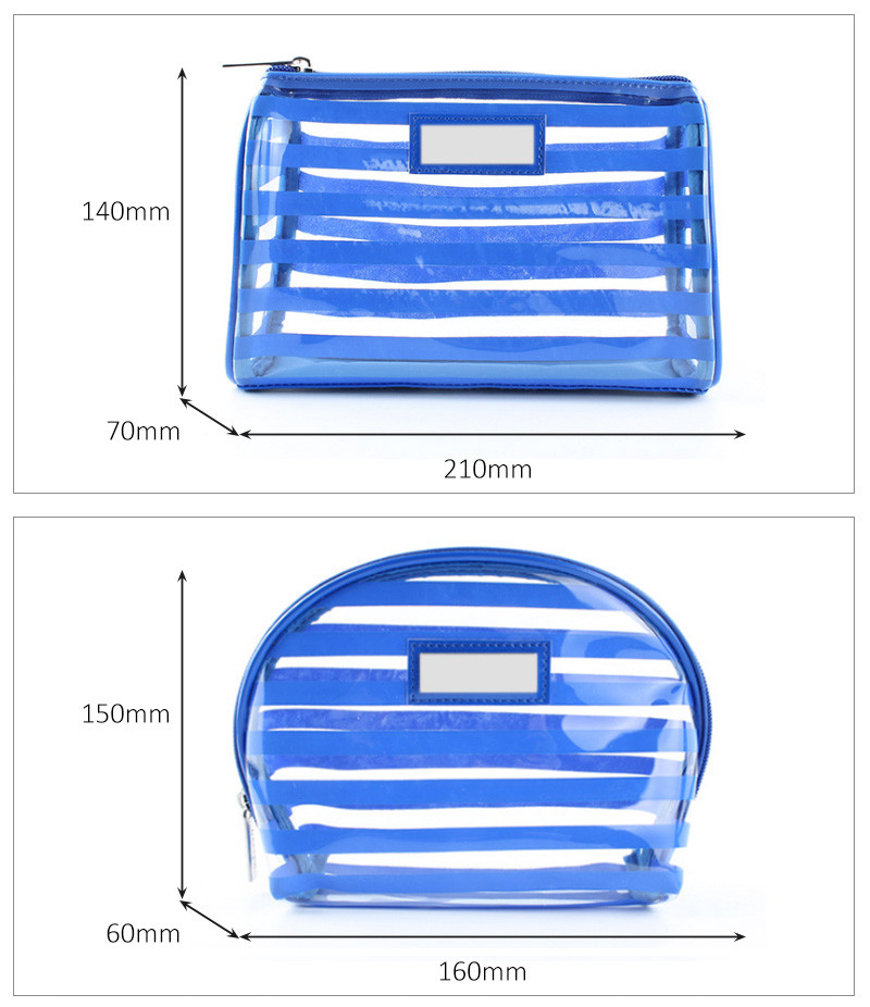 Custom Clear Toiletry Transparent Travel PVC Cosmetic Bag
