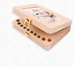 Wooden Baby Tooth Box Wooden Organizer Storage Newborn Baby Kid Gift Souvenir