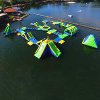 Buy cheap PVC Tarpaulin 0.9mm Water Jump Park Floating Trampoline Games TUV Certification product