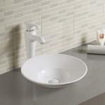 Round Counter Top Bathroom Sink 450mm Wide Vintage Oval Vessel Sink Anti Acid