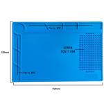 Non Toxic Blue ESD Rubber Mat Silicone Rubber Phone Mat with magnetic section