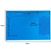 Buy cheap Non Toxic Blue ESD Rubber Mat Silicone Rubber Phone Mat with magnetic section product