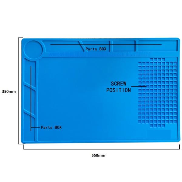 Buy cheap Non Toxic Blue ESD Rubber Mat Silicone Rubber Phone Mat with magnetic section from wholesalers