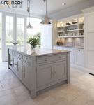 kitchen island base cabinets with Marble Stone and Modern Glass Pendant Light
